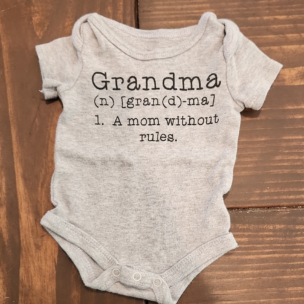 Gray Baby Onesie